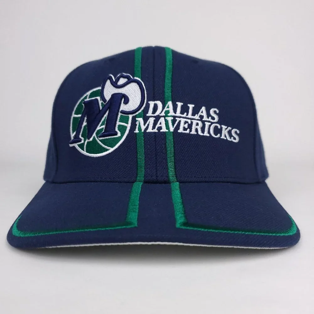 Dallas Mavs Mitchell & Ness‎ Strapback Hat 3D Logo Navy '98 NBA Draft Cap NWT
